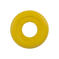 Диск обрезиненный, жёлтый, 50 мм, 1,25 кг MB Barbell