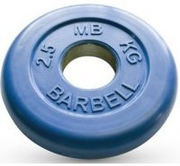 Диск обрезиненный, синий, 50 мм, 2,5 кг MB Barbell