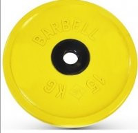 Диск обрезиненный, евро-классик, жёлтый, 15 кг MB Barbell