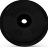 Диск обрезиненный, чёрный, евро-классик, 15 кг. MB Barbell