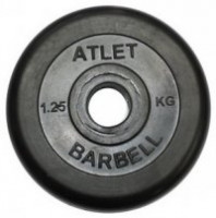 Обрезиненный диск MB Barbell ATLET d-25 - 1,25 кг