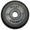 Обрезиненный диск MB Barbell ATLET d-25 - 1,25 кг