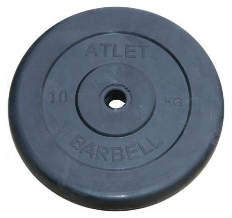 Обрезиненный диск MB Barbell ATLET d-25 - 10 кг
