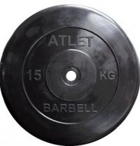 Обрезиненный диск MB Barbell ATLET d-25 - 15 кг