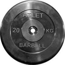 Обрезиненный диск MB Barbell ATLET d-25 - 20 кг