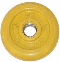 Диск обрезиненный, жёлтый, 31 мм, 1,25 кг MB Barbell