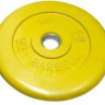 Диск обрезиненный, жёлтый, 31 мм, 15 кг MB Barbell