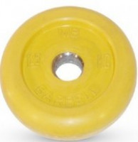 Диск обрезиненный, жёлтый, 26 мм, 1,25 кг, MB Barbell