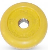 Диск обрезиненный, жёлтый, 26 мм, 1,25 кг, MB Barbell