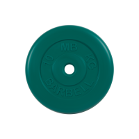 Диск обрезиненный, зелёный, 26 мм, 10 кг, MB Barbell