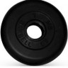 Диск обрезиненный, чёрного цвета, 26 мм, 1 кг, MB Barbell