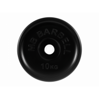Диск обрезиненный, евро-классик, чёрный, 10 кг MB Barbell