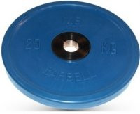 Диск обрезиненный, евро-классик, синий, 20 кг MB Barbell