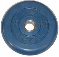 Диск обрезиненный, синий, 31 мм, 2,5 кг MB Barbell